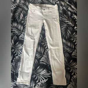 HOLLISTER Ripped White Skinny Jeans